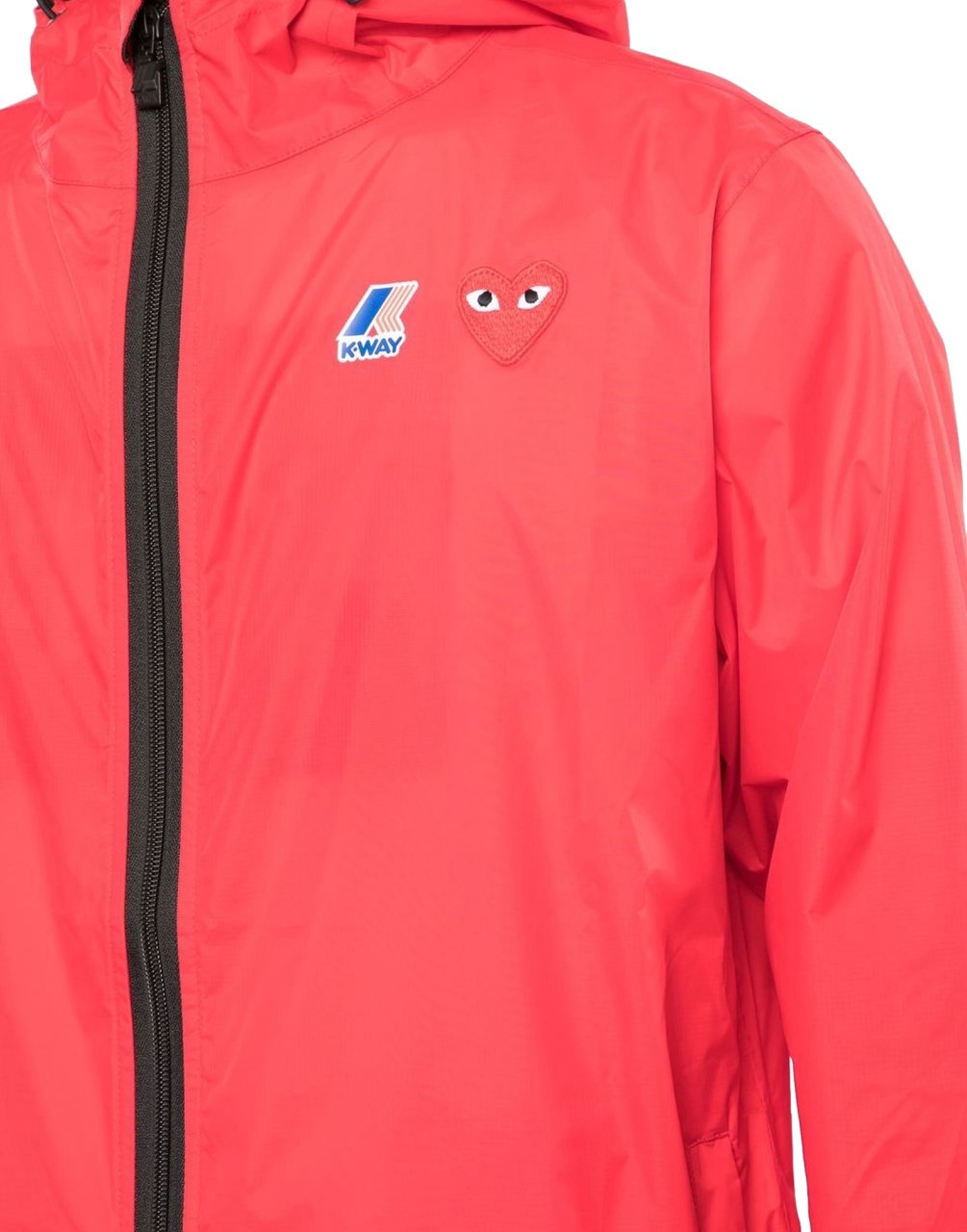Comme des Garçons Comme Des Garçons Play X K-way Le Vrai 3.0 Claude Jacket Rood