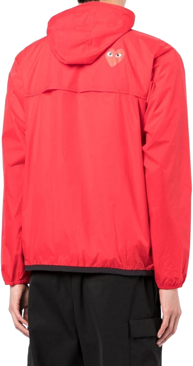 Comme des Garçons Comme Des Garçons Play X K-way Le Vrai 3.0 Claude Jacket Rood