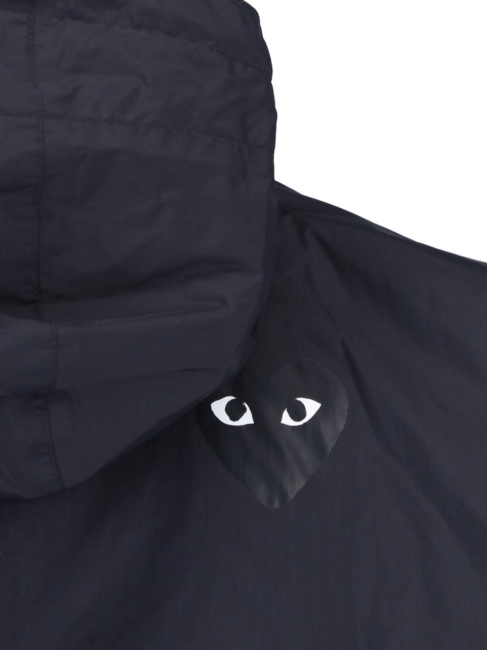 Comme des Garçons Black Minimalist Hooded Zippered Jacket Zwart