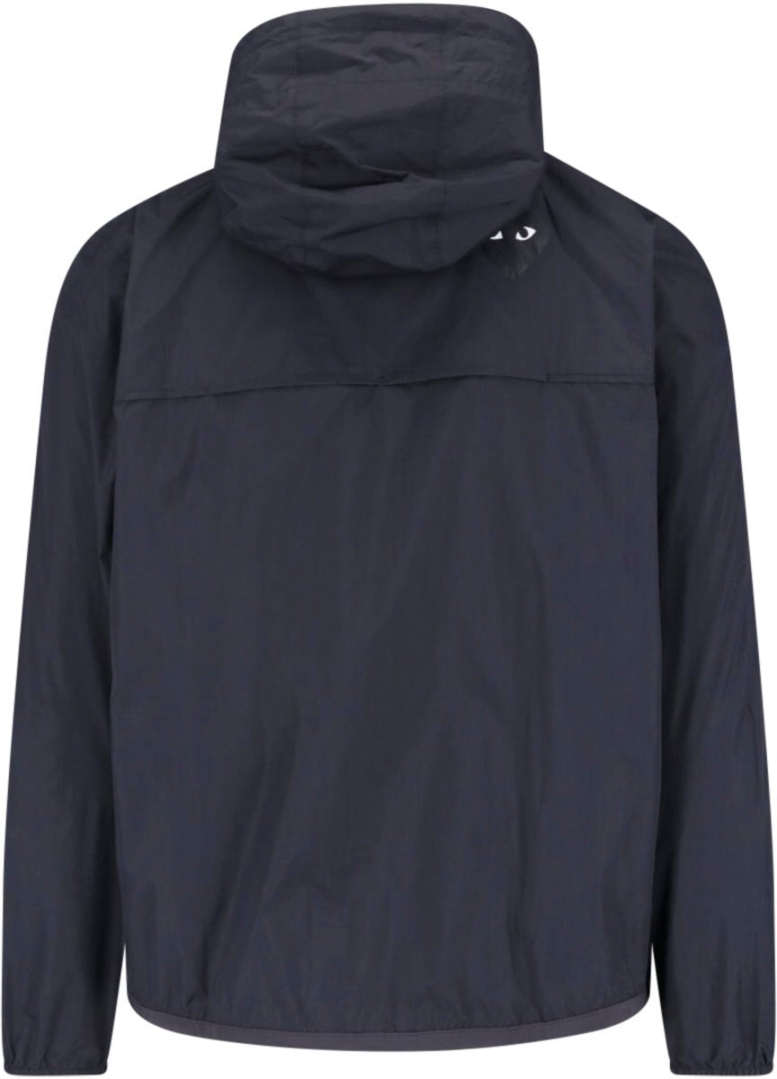Comme des Garçons Black Minimalist Hooded Zippered Jacket Zwart