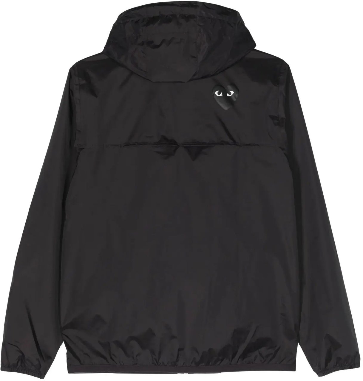 Comme des Garçons K-way Full Zip Jacket Black Emblem Black Zwart