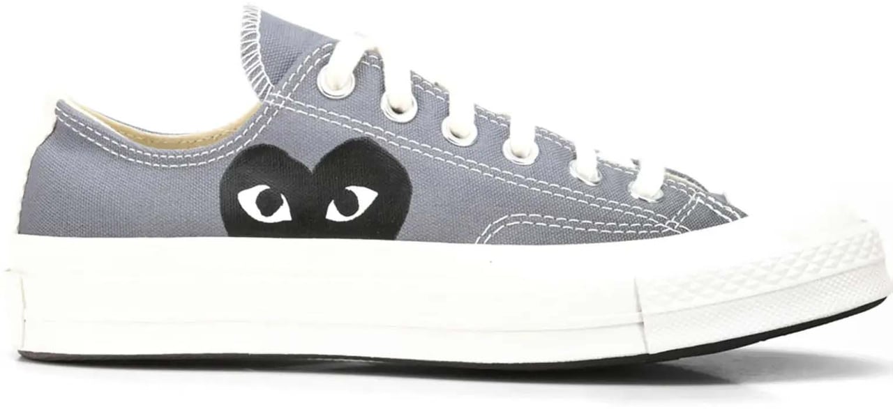 Comme des Garçons Chuch Taylor 70 Black Heart Low Top Sneakers Grey Zwart