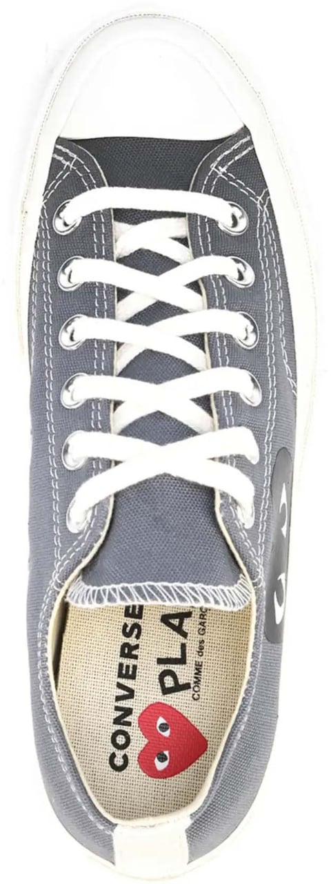 Comme des Garçons Chuch Taylor 70 Black Heart Low Top Sneakers Grey Zwart