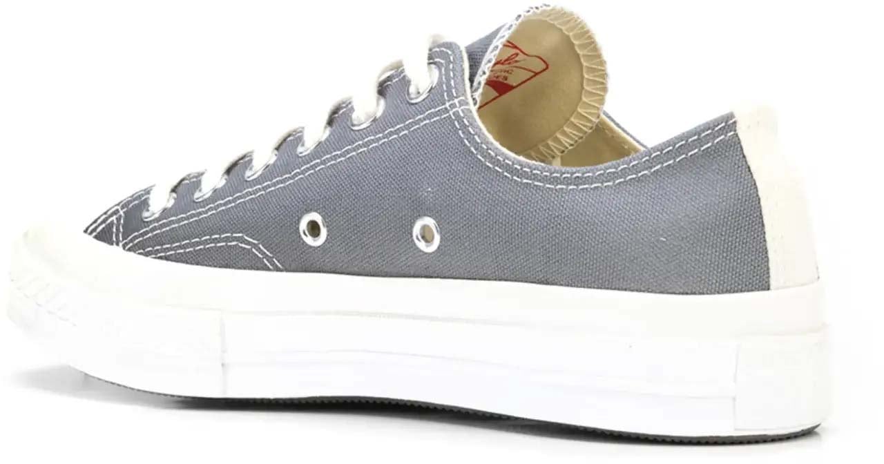 Comme des Garçons Chuch Taylor 70 Black Heart Low Top Sneakers Grey Zwart