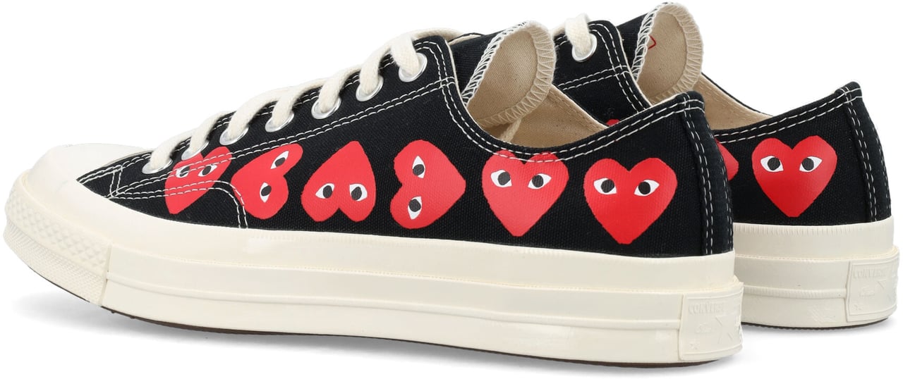 Comme des Garçons Converse Multi Heart Low Top Nero Zwart