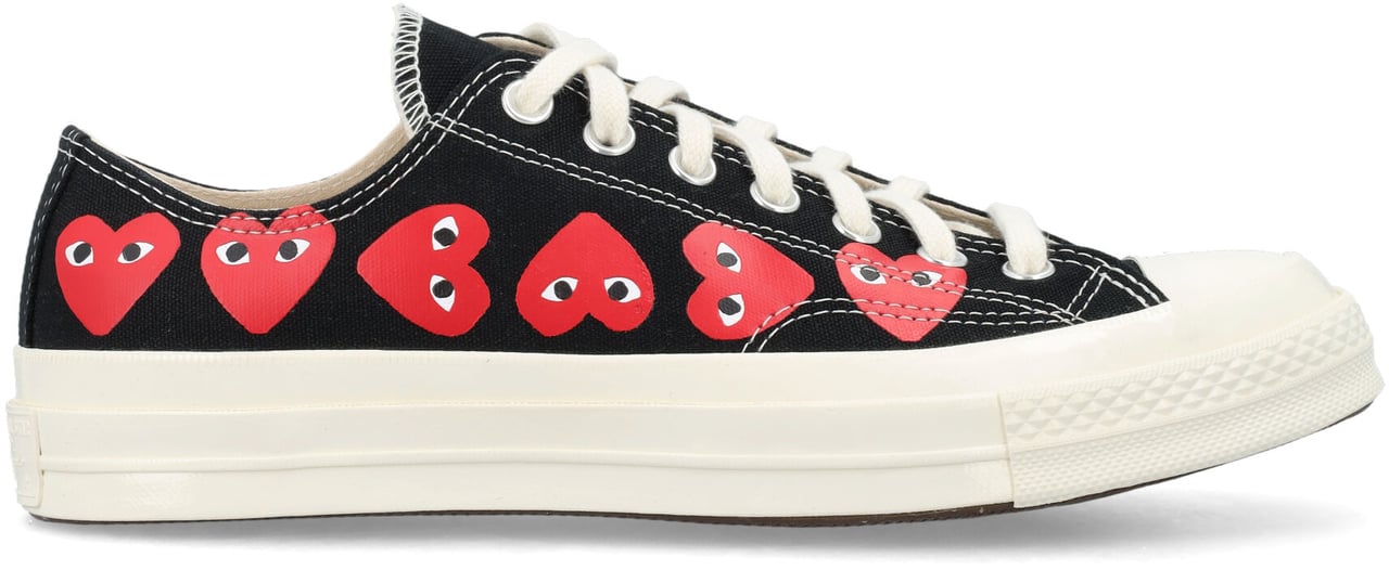 Comme des Garçons Converse Multi Heart Low Top Nero Zwart