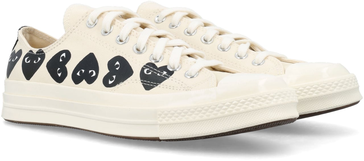 Comme des Garçons Converse Multi Heart Low Top Beige Beige