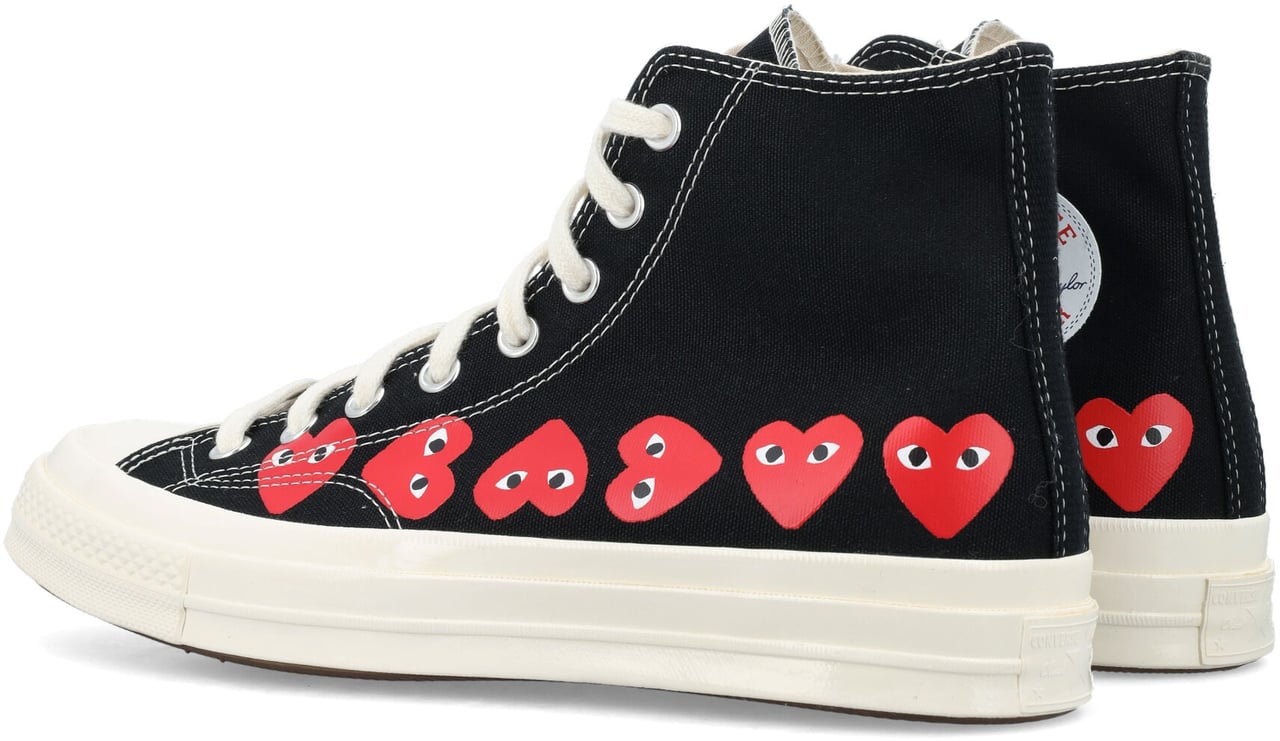 Comme des Garçons Converse Multi Heart High Top Nero Zwart