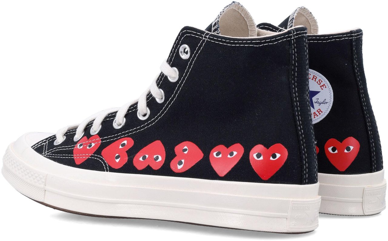 Comme des Garçons Converse Multi Heart High Top Nero Zwart