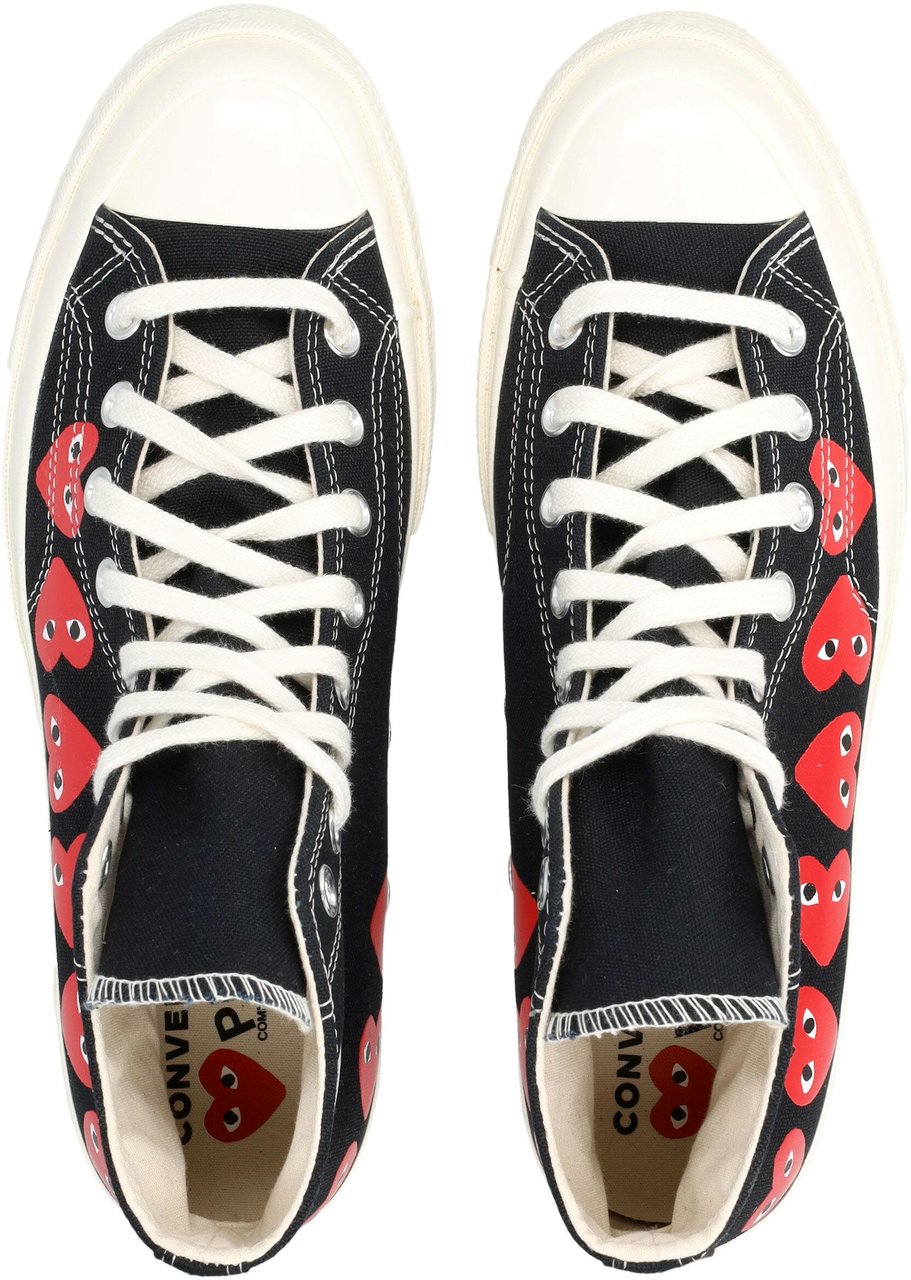 Comme des Garçons Converse Multi Heart High Top Nero Zwart