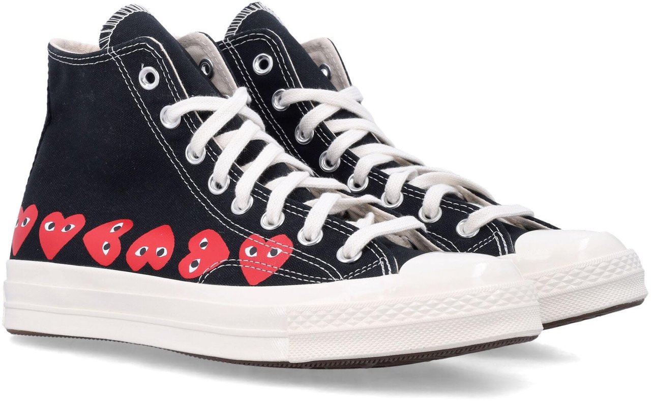 Comme des Garçons Converse Multi Heart High Top Nero Zwart