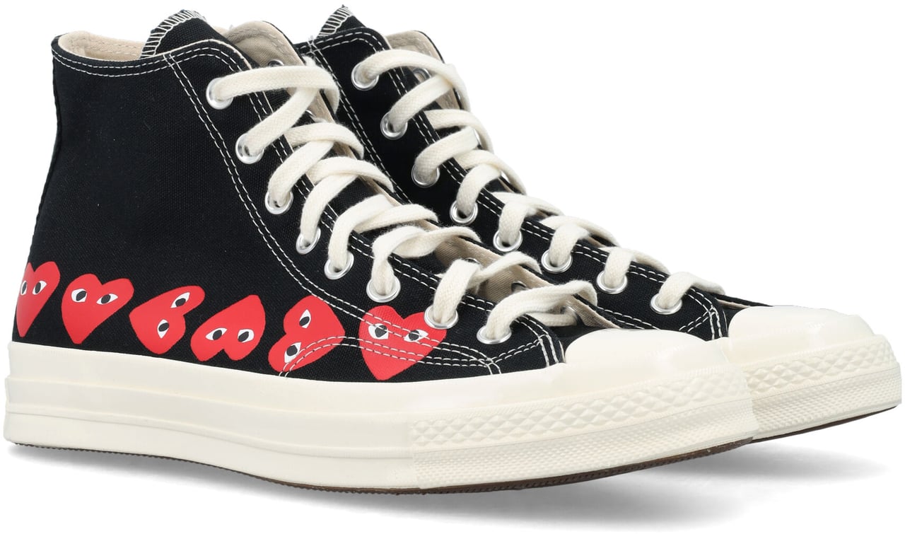 Comme des Garçons Converse Multi Heart High Top Nero Zwart