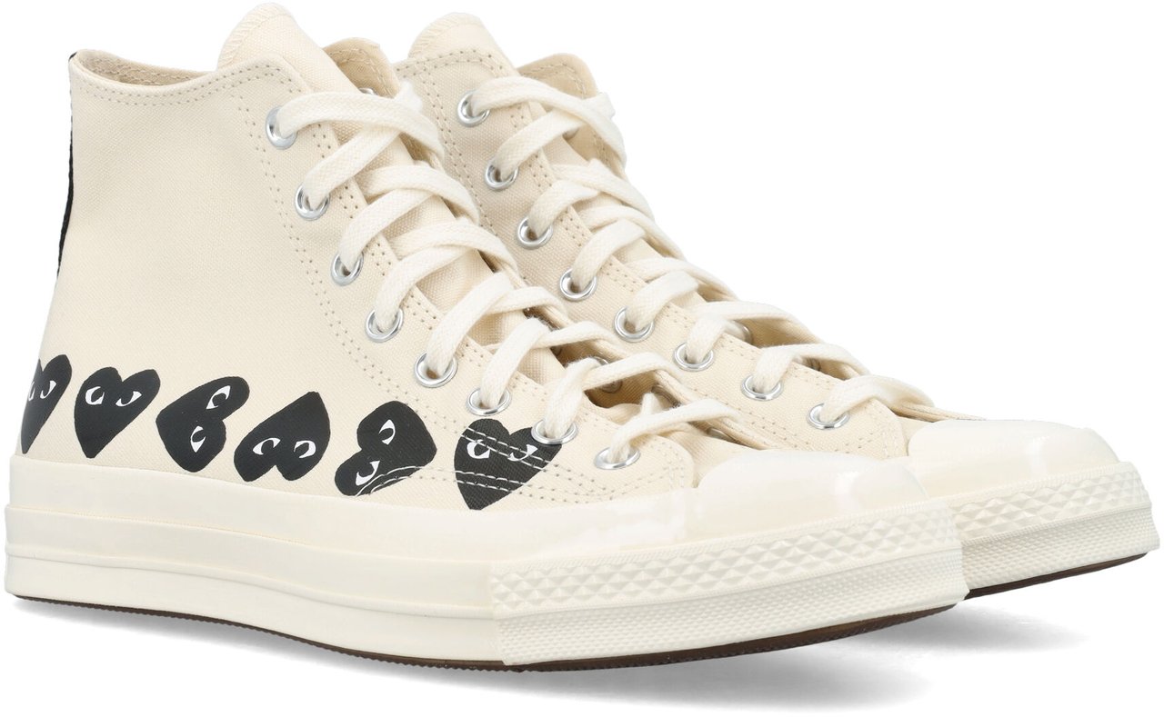 Comme des Garçons Converse Multi Heart High Top Bianco Wit