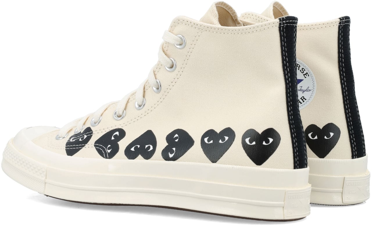 Comme des Garçons Converse Multi Heart High Top Bianco Wit