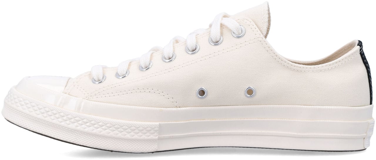 Comme des Garçons Converse Small Red Heart Low Top Bianco Wit