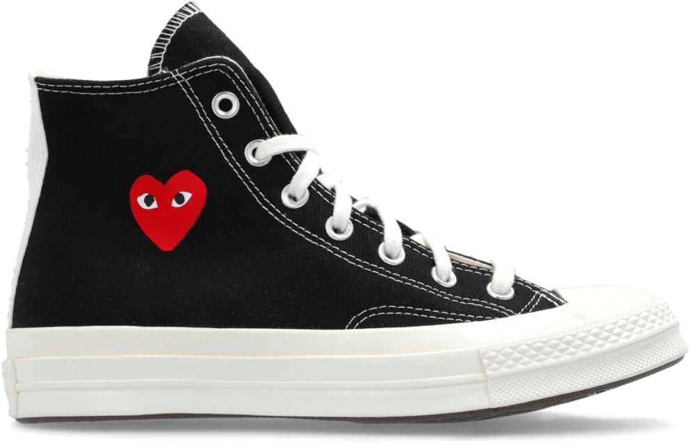 Comme des Garçons Comme Des Garçons Play X Converse Chuck 70 Hi Sneakers Zwart