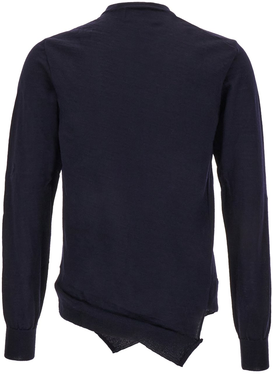 Comme des Garçons Comme des Garcons Midnight blue wool sweater Blauw
