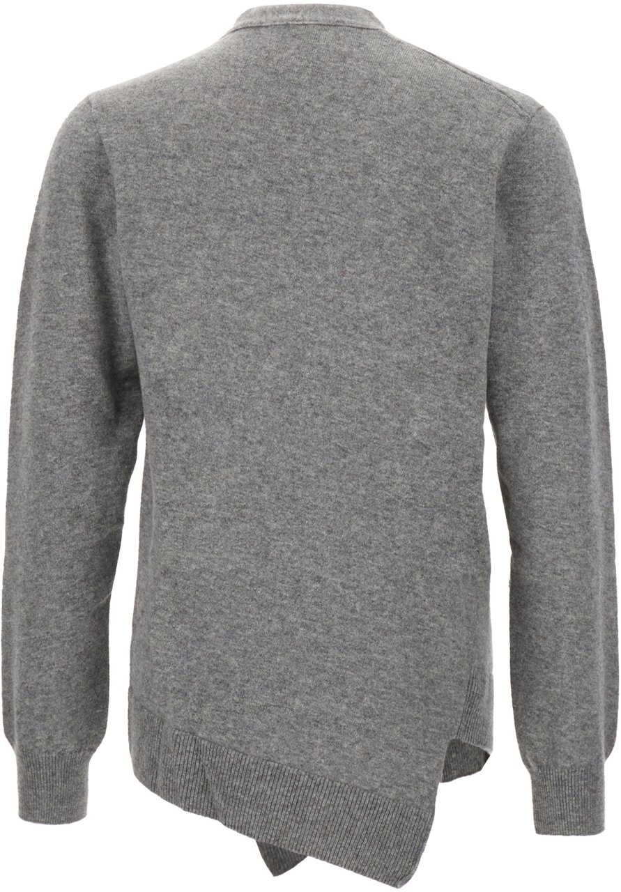 Comme des Garçons Comme des Garcons Melange grey wool cardigan Grijs