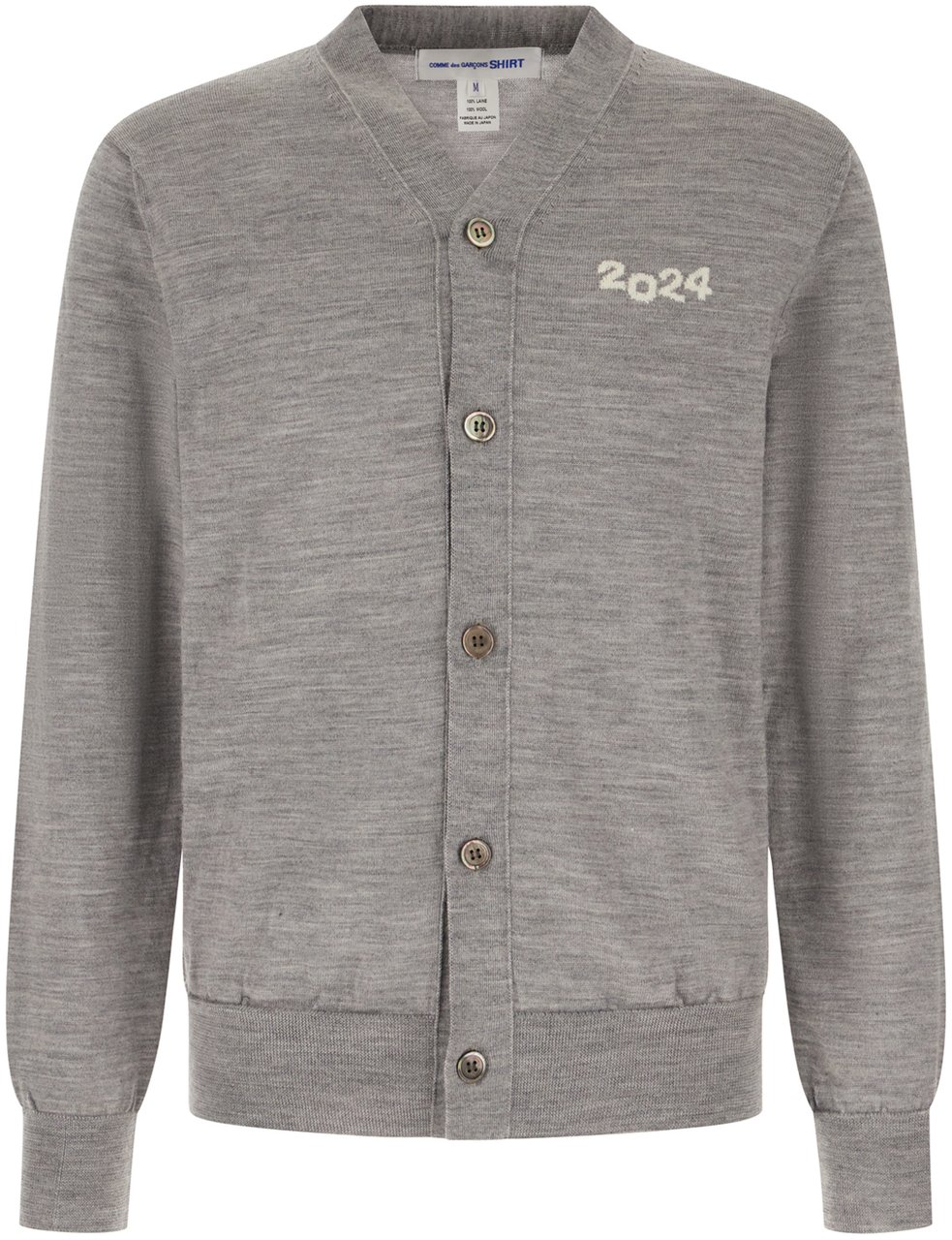 Comme des Garçons Comme des Garcons Melange grey wool cardigan Grijs