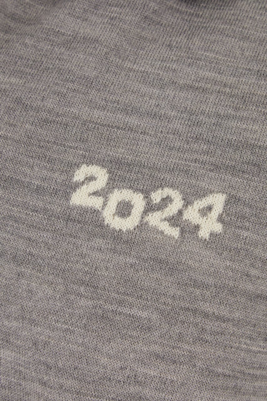 Comme des Garçons Comme des Garcons Melange grey wool polo shirt Grijs