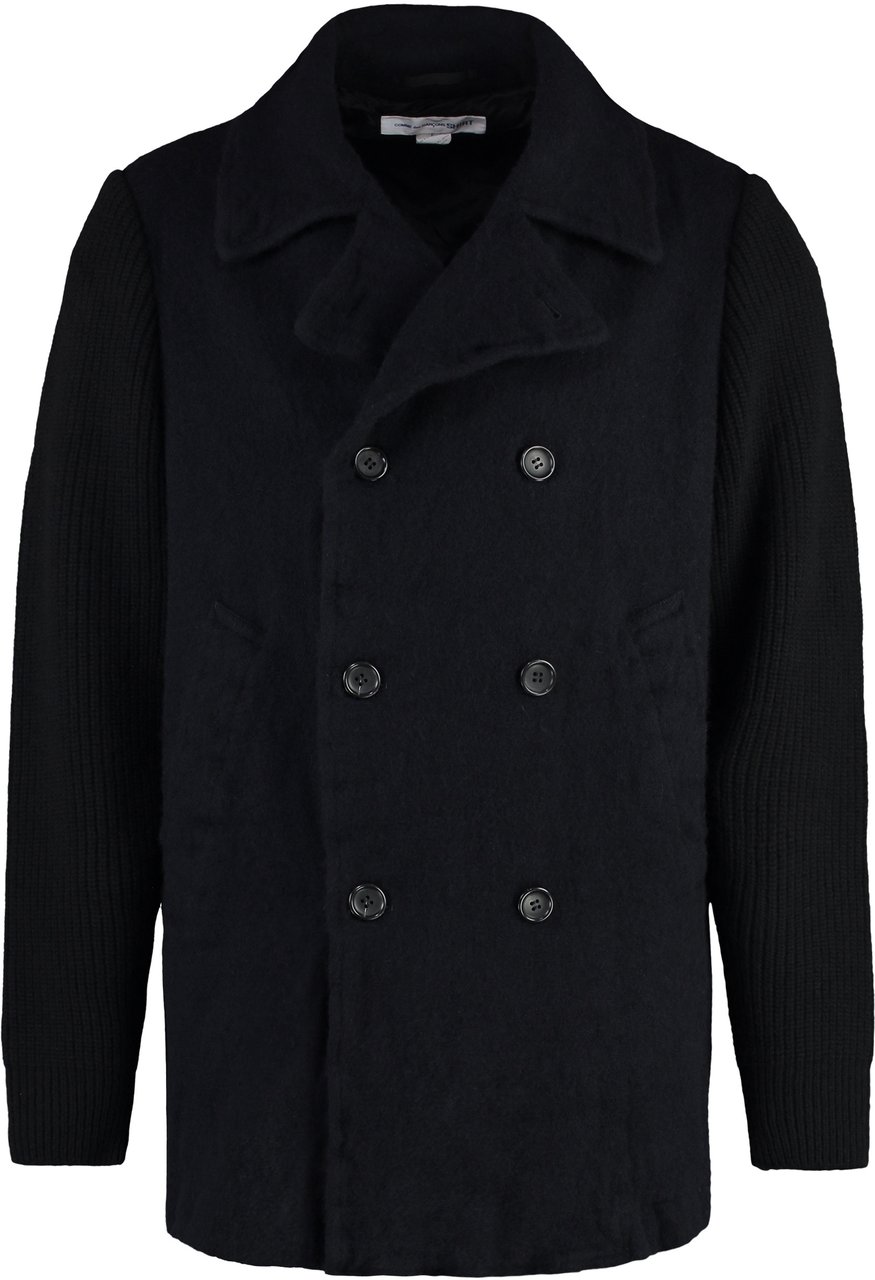 Comme des Garçons Wool blend peacoat Blauw