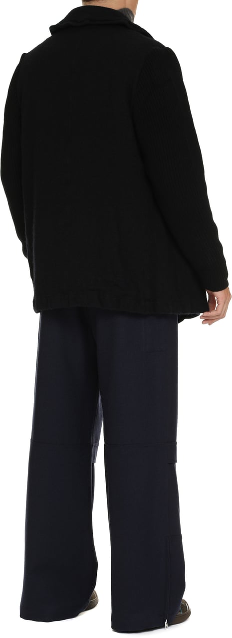 Comme des Garçons Wool blend peacoat Blauw