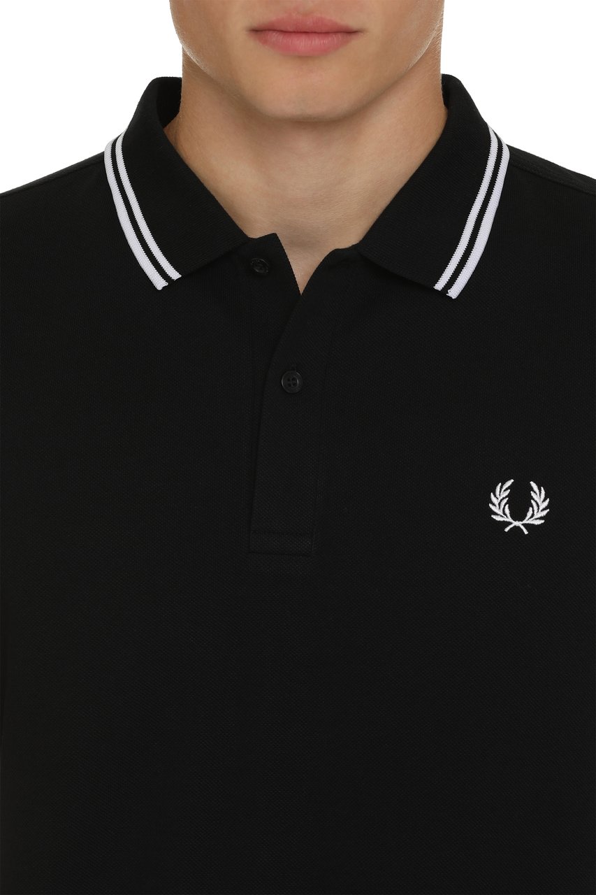 Comme des Garçons Comme Des Garçons Shirt X Fred Perry - Cotton-piqué polo shirt Zwart