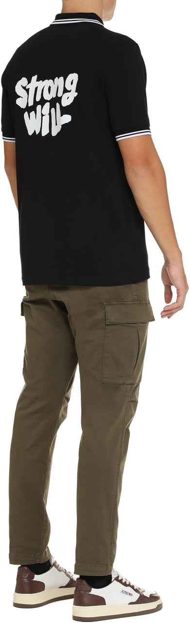 Comme des Garçons Comme Des Garçons Shirt X Fred Perry - Cotton-piqué polo shirt Zwart