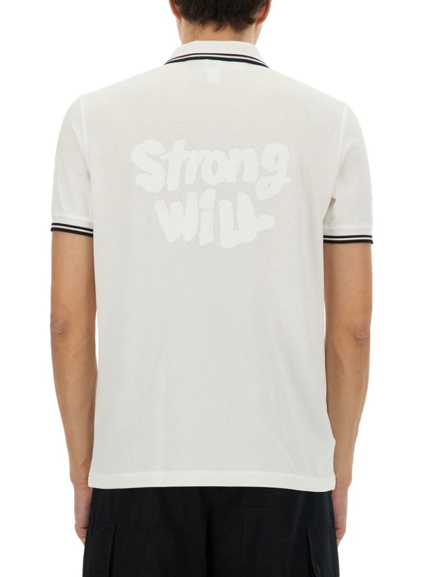 Comme des Garçons "Strong Will" Polo Shirt Wit