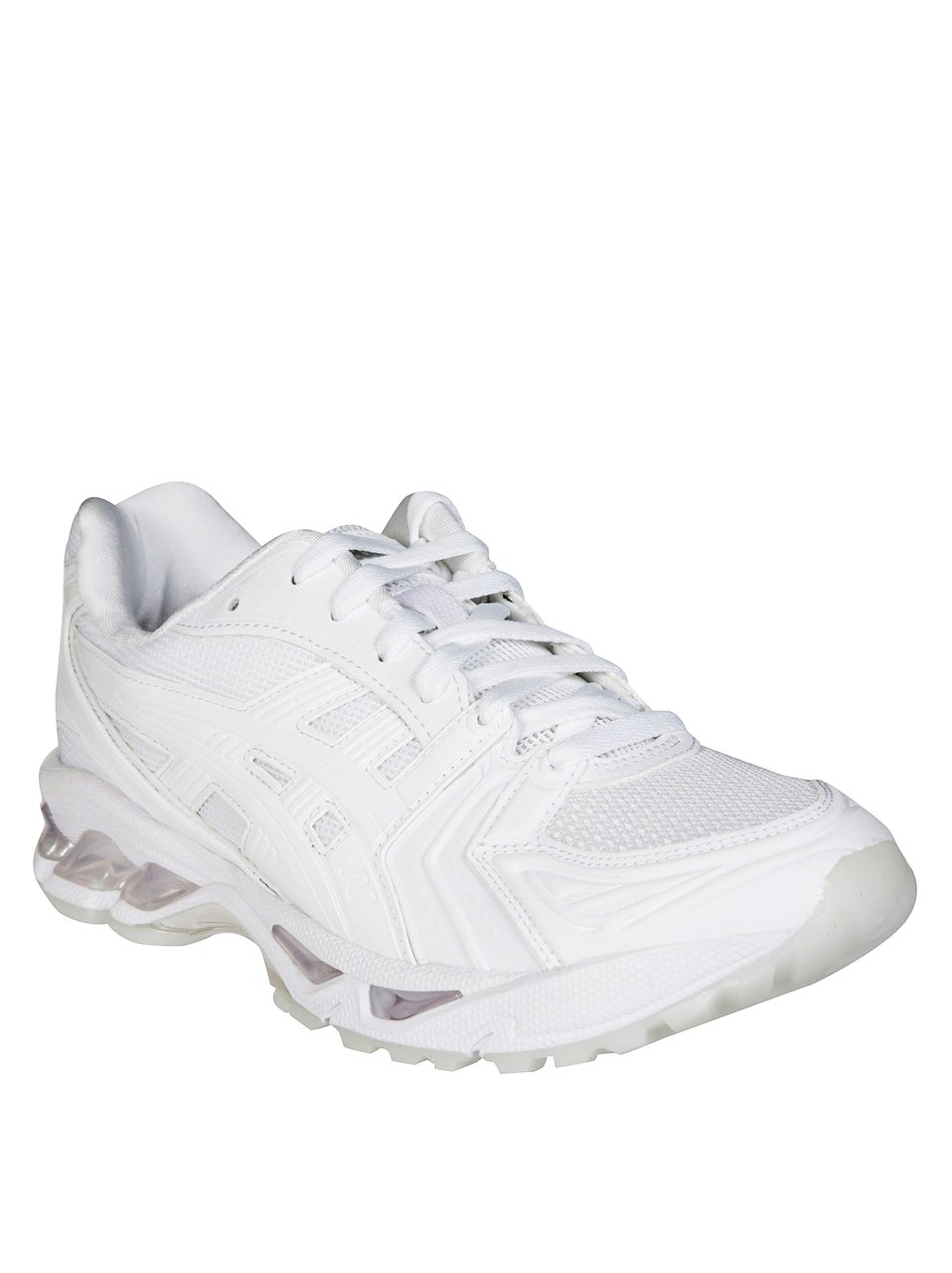 Comme des Garçons Streamlined Synthetic Leather Sneakers Wit