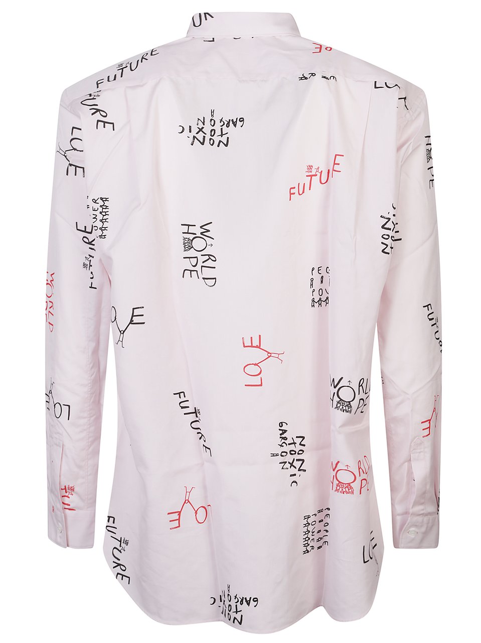 Comme des Garçons Light Pink Graphic Print Shirt Wit