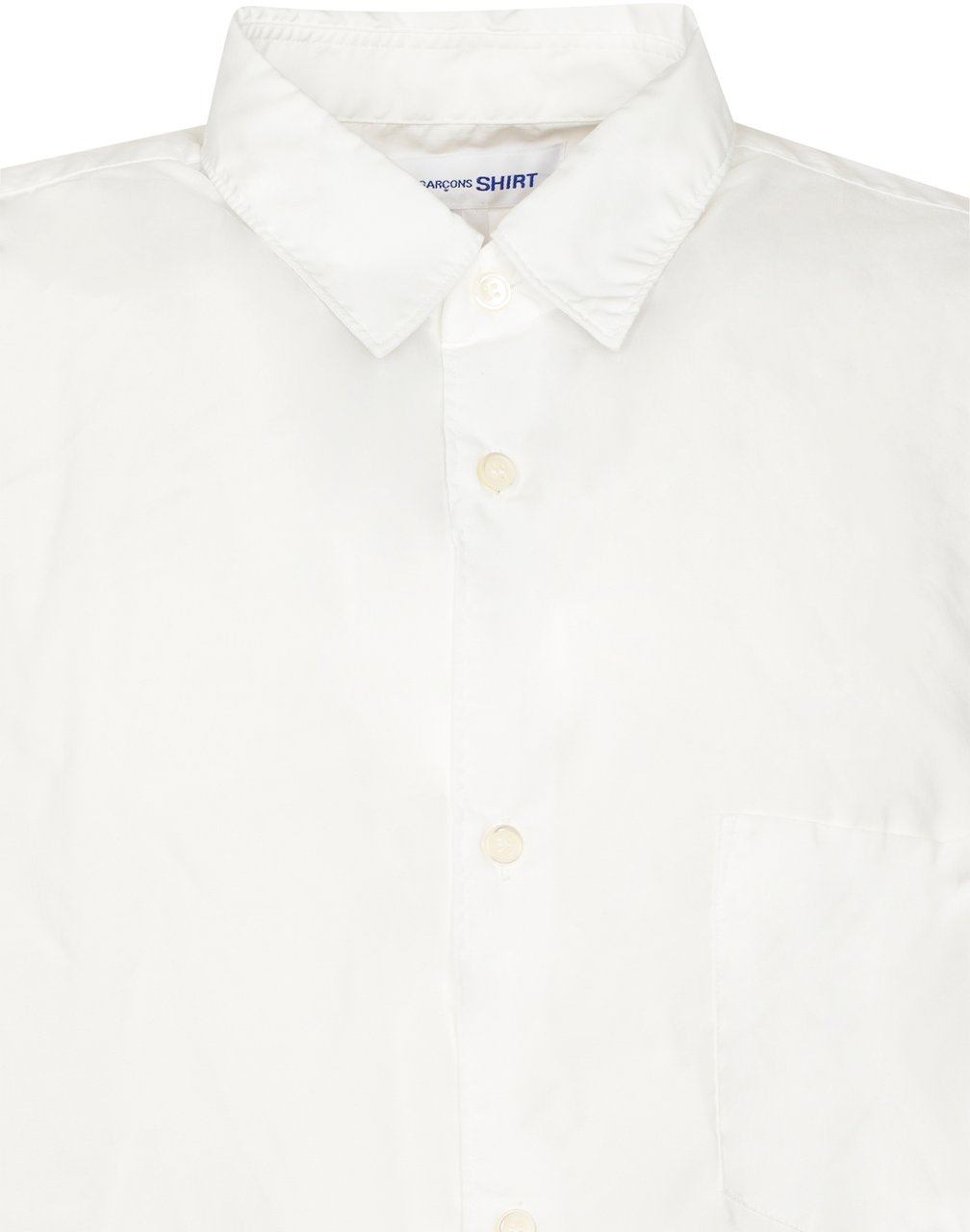 Comme des Garçons Long-Sleeved Shirt with Classic Collar and Buttoned Cuffs Zwart