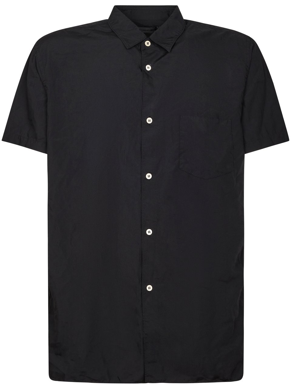 Comme des Garçons Short-Sleeved Casual Shirt with Classic Collar Zwart
