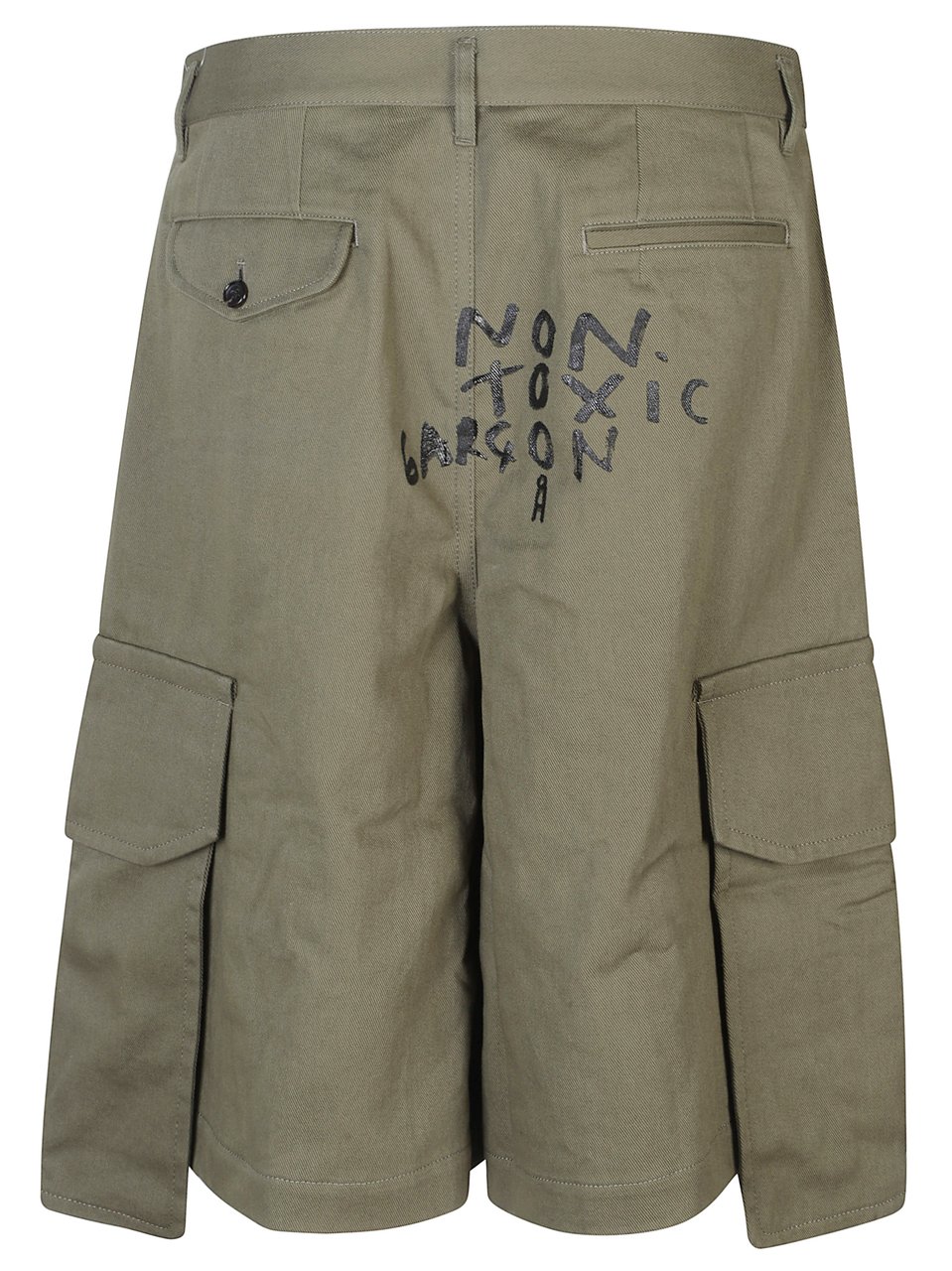 Comme des Garçons Urban Graffiti Bermuda Cargo Shorts Grijs
