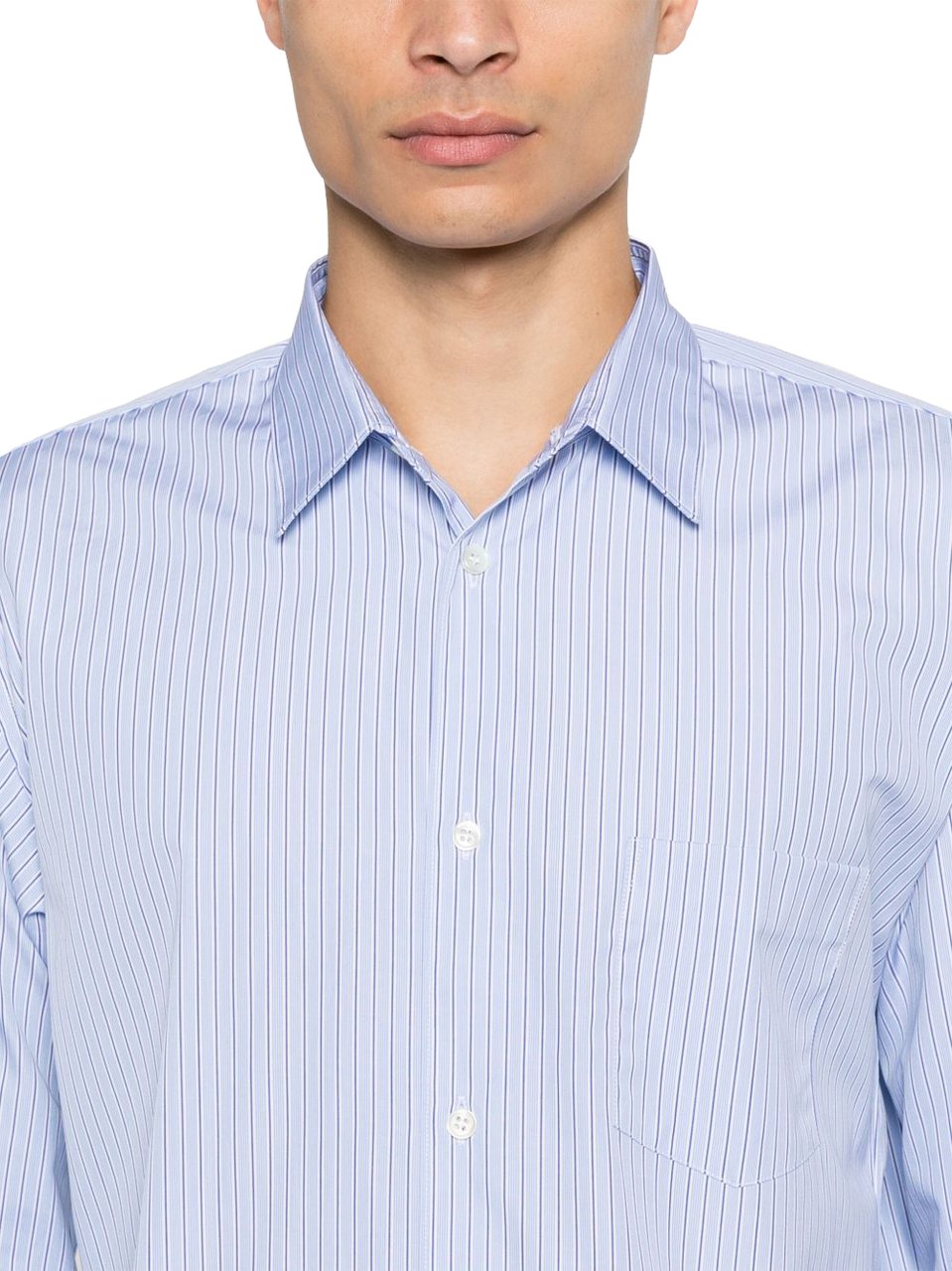 Comme des Garçons Shirts Stripe 110 Lichtblauw
