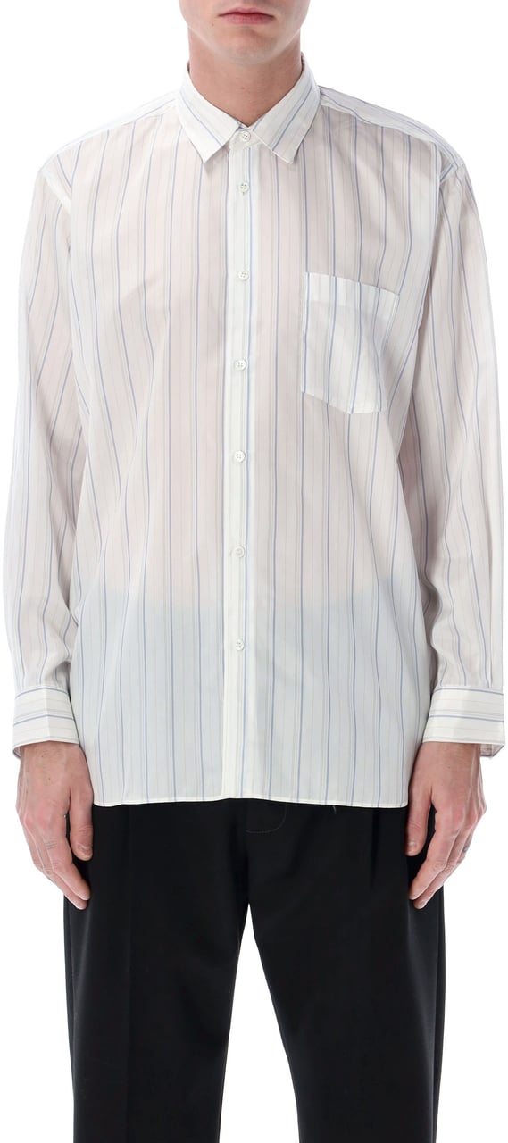 Comme des Garçons Stripes Fluid Shirt White Stripes Wit