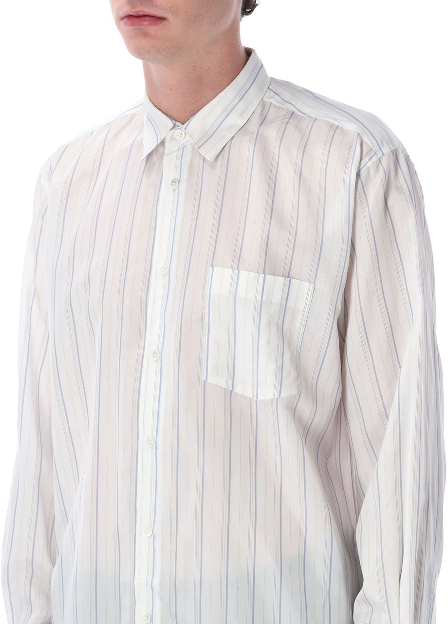 Comme des Garçons Stripes Fluid Shirt White Stripes Wit