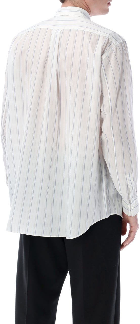 Comme des Garçons Comme Des Garçons Shirt striped cupro shirt Wit