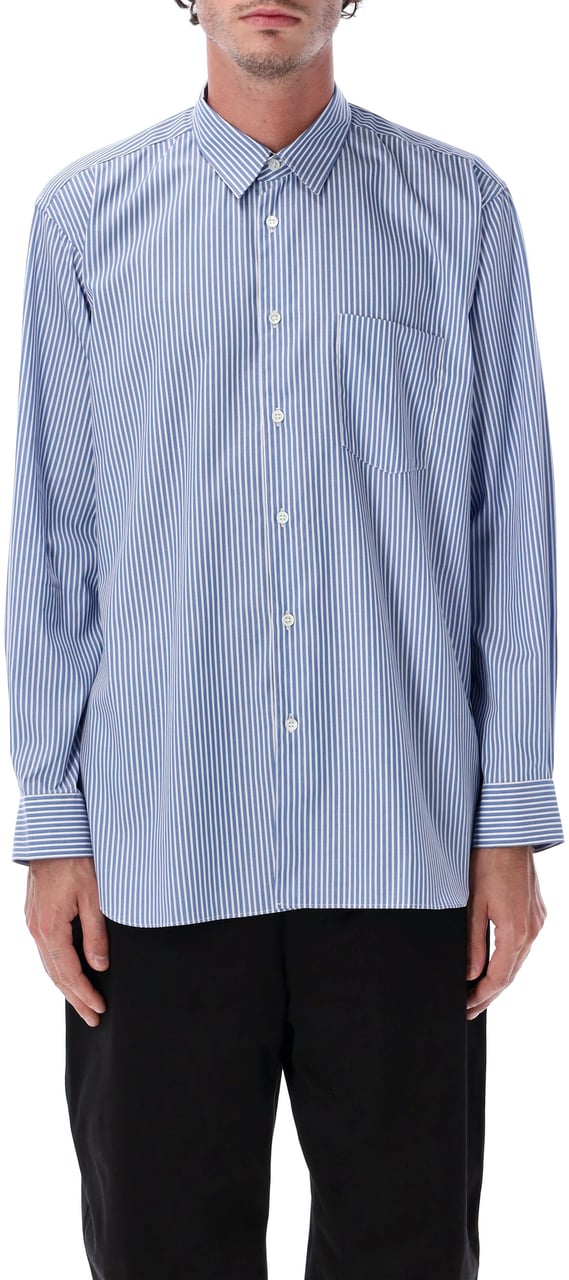 Comme des Garçons Stripes Shirt Blu Blauw