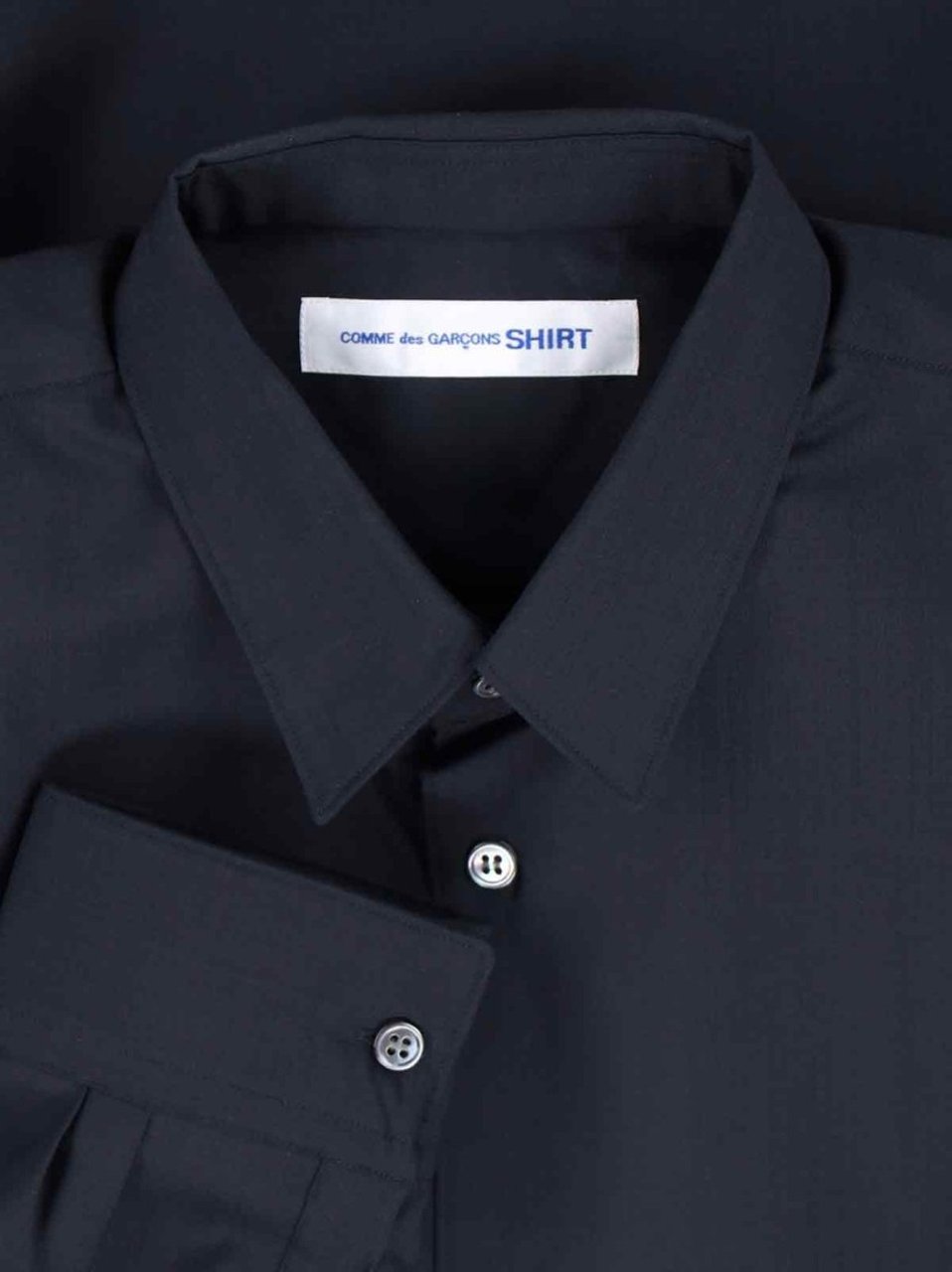 Comme des Garçons Classic Wool Shirt – Navy Blue Blauw