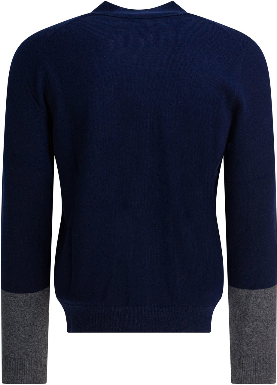 Comme des Garçons V-neck cardigan Blauw