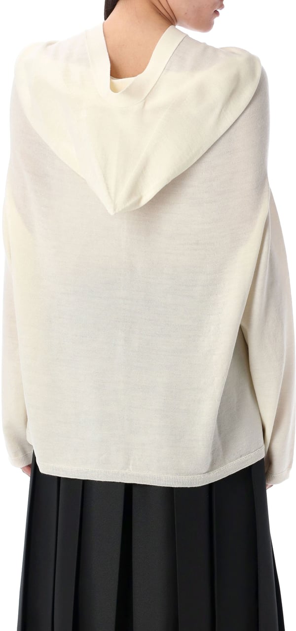 Comme des Garçons Hooded cardigan Wit