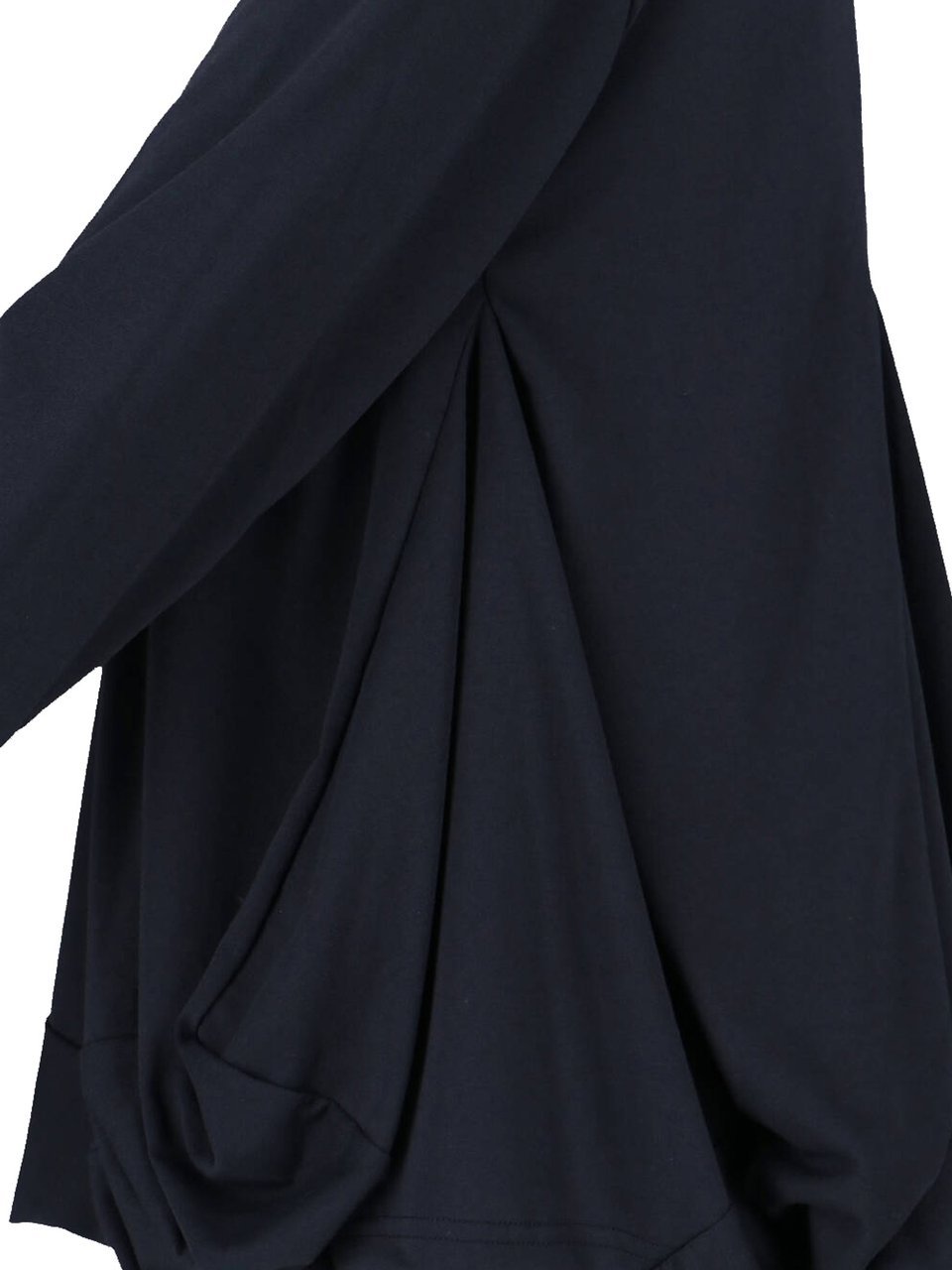 Comme des Garçons Black Pleated Textured Fabric Top Zwart