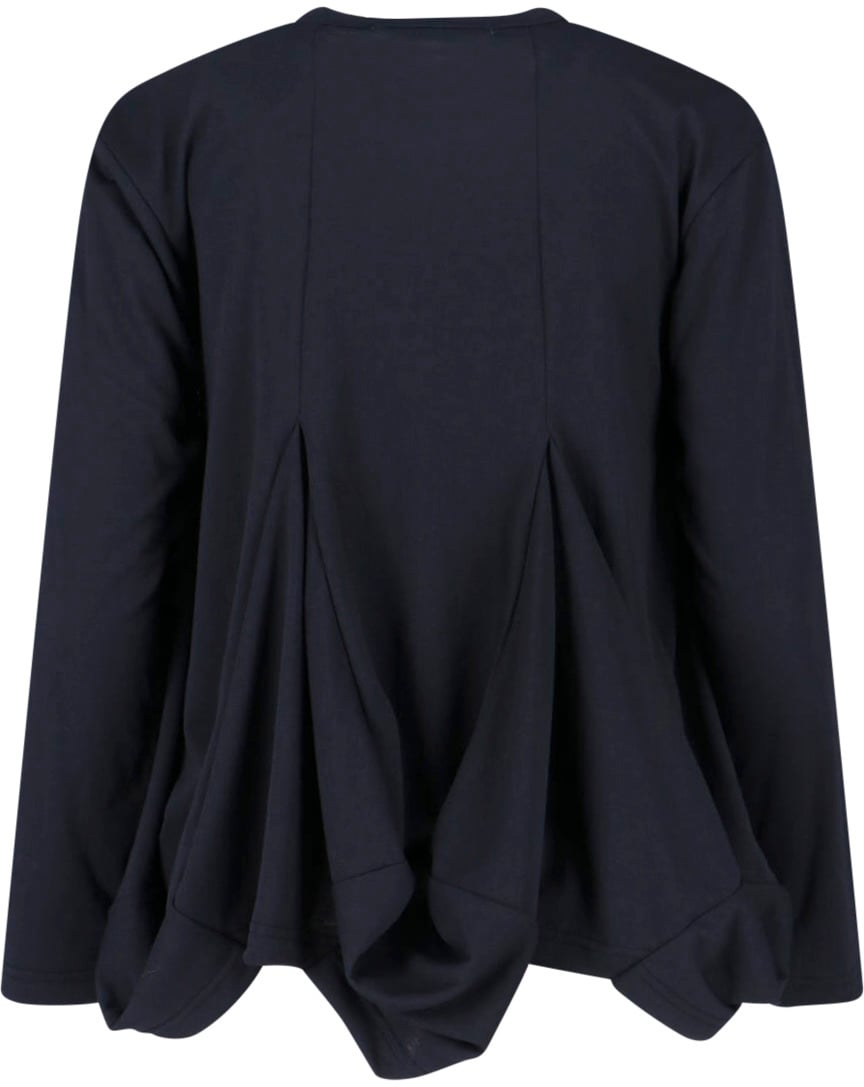 Comme des Garçons Black Pleated Textured Fabric Top Zwart