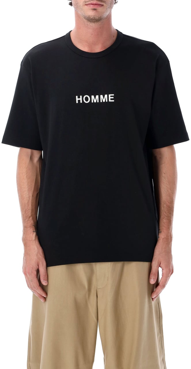 Comme des Garçons Homme Logo Tee Nero Zwart