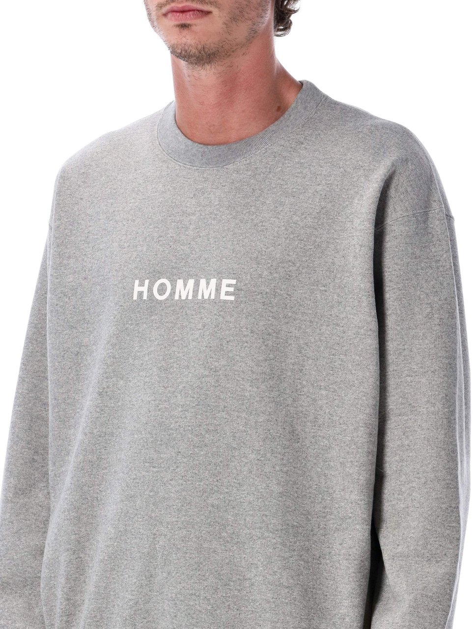 Comme des Garçons Homme Logo Crewneck Grigio Grijs