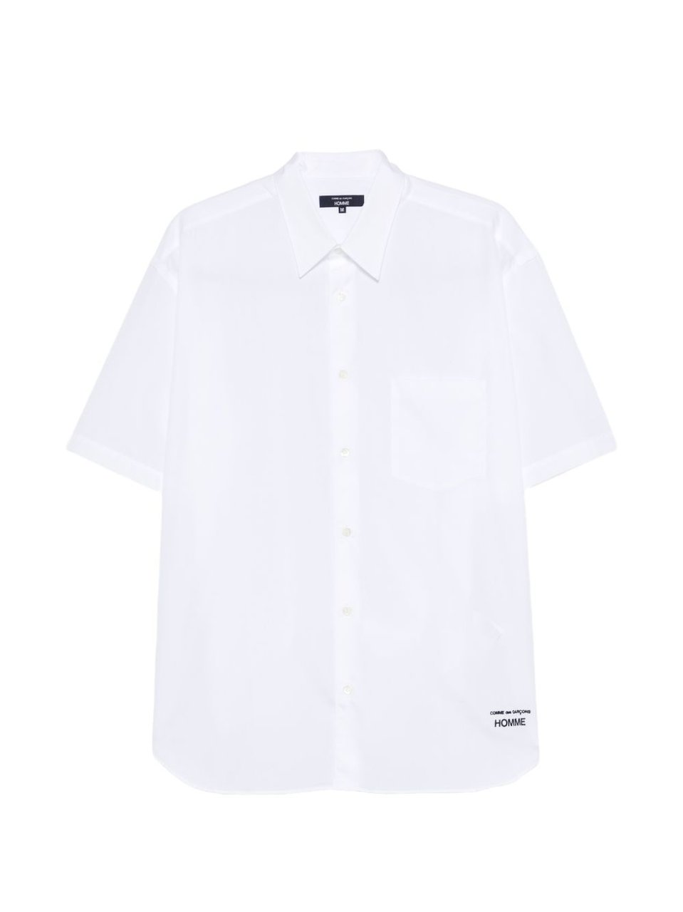 Comme des Garçons Short-Sleeve White Casual Logo Shirt Wit