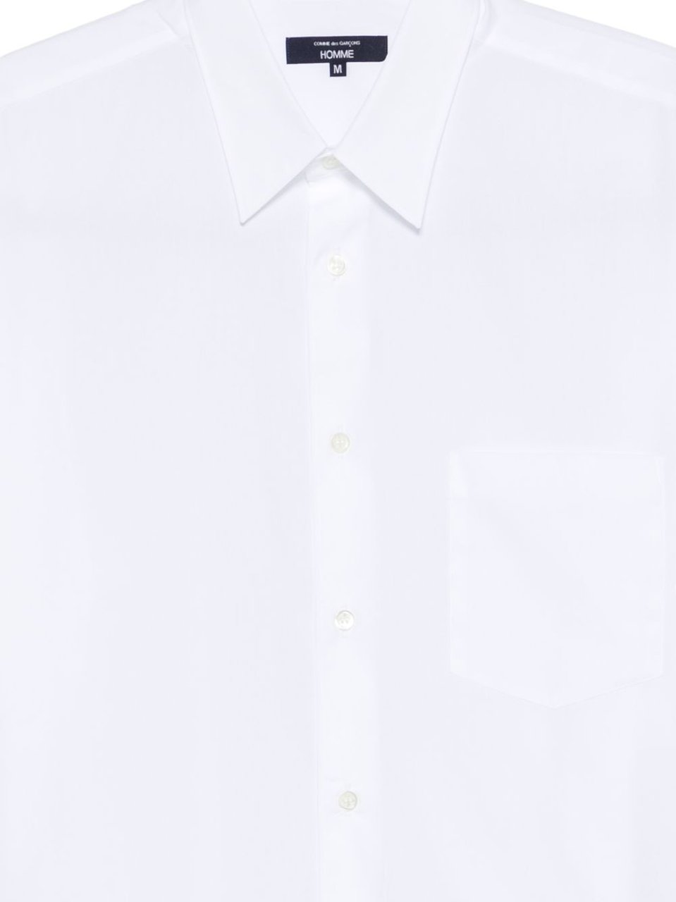 Comme des Garçons Short-Sleeve White Casual Logo Shirt Wit