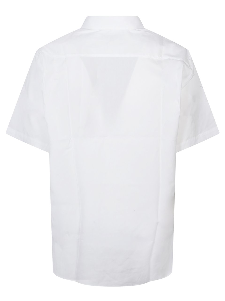 Comme des Garçons Short-Sleeve White Casual Logo Shirt Wit