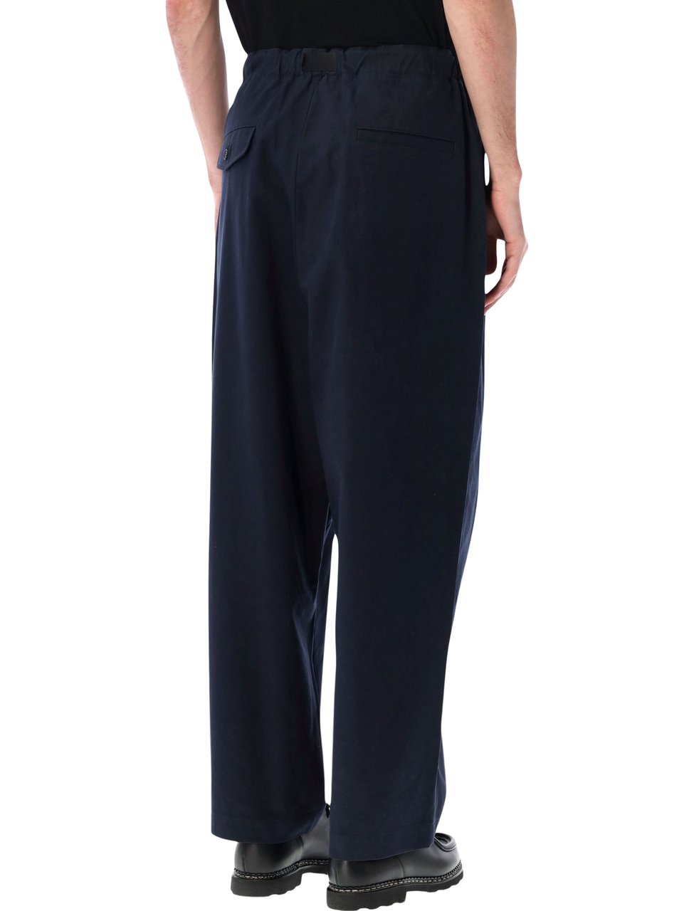 Comme des Garçons Cotton Chino Trousers Adjustable Belt Zwart
